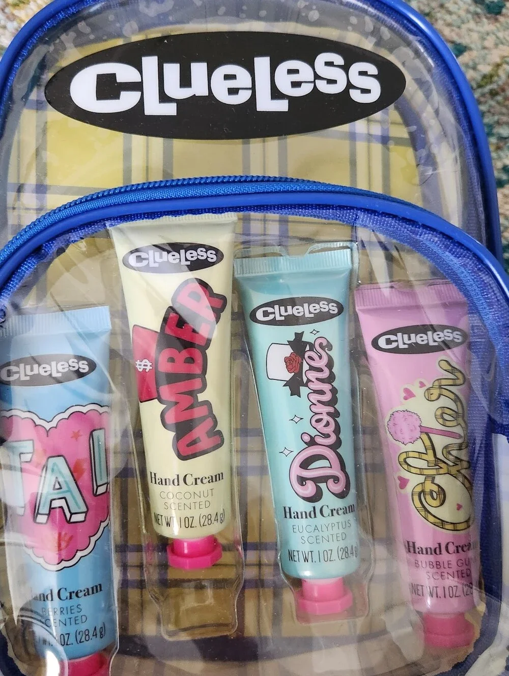 Clueless Collectable  Blue Travel Hand Cream Set With Small Backback - 4 Pack.